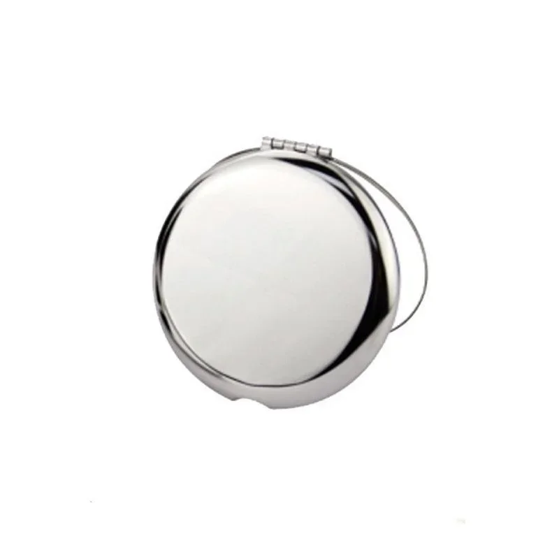 2024 Shatterproof Stainless Steel Ultra Slim Folding Portable Mirror Makeup Unbreakable Camping Mirror For Personal Use,Travellingfor Ultra