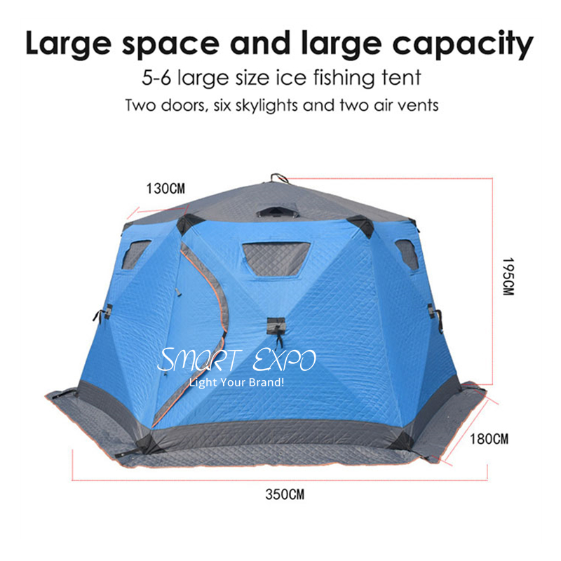 Winter Outdoor Camping Shelter Pop Up Ice Tent Cold Insulated with Carrier Bag OS05