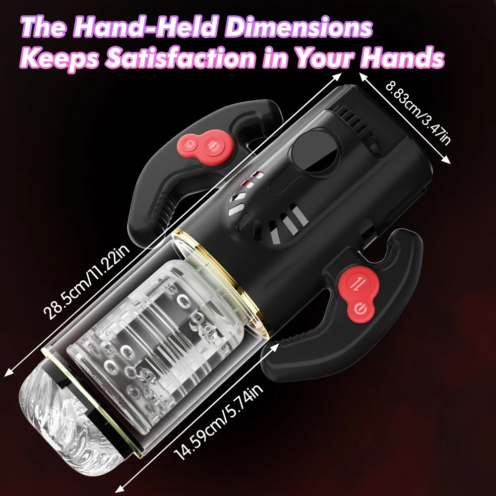 Automatic Man Masturbator With Handle Blowjob Masturbation Vagina pocket Penis Oral Sex Machine Toys For Man Adults 18 240419