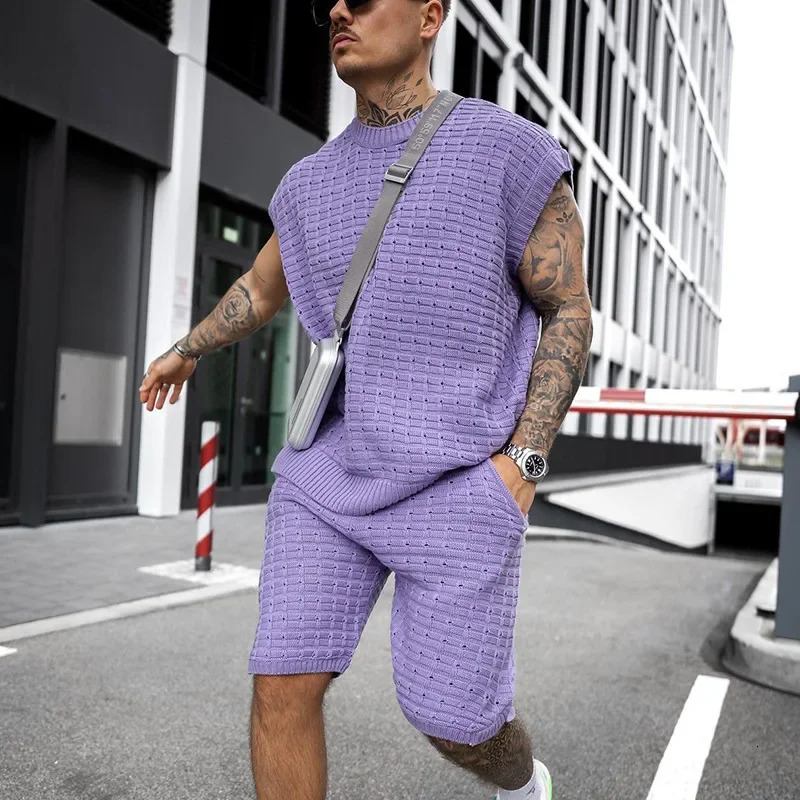 Summer Mens Sets Sports Leisure Daily Loose Trend Short Sleeve Shirt Suit Streetwear Men Shorts Set Ropa Para Hombre 240507