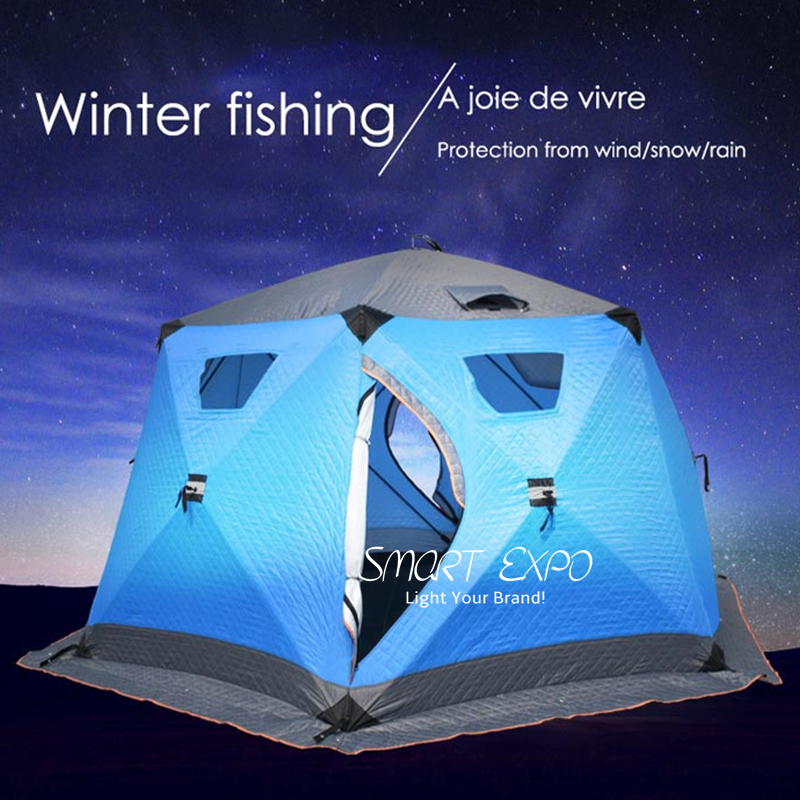 Winter Outdoor Camping Shelter Pop Up Ice Tent Cold Insulated with Carrier Bag OS05