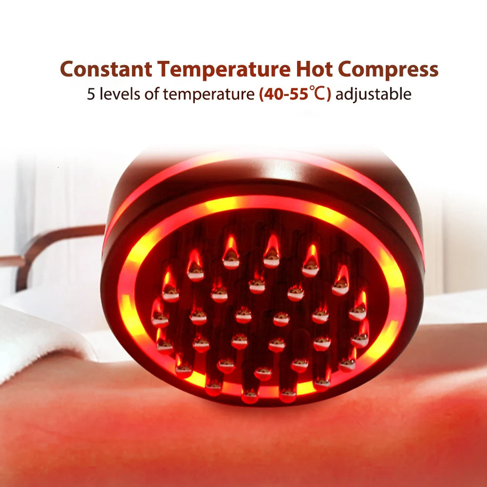 Microcurrent Body Massager Health Care Electric Meridian Brush LED Infrared Red Light Lymphatic Drainage Body Slimming 240423bj