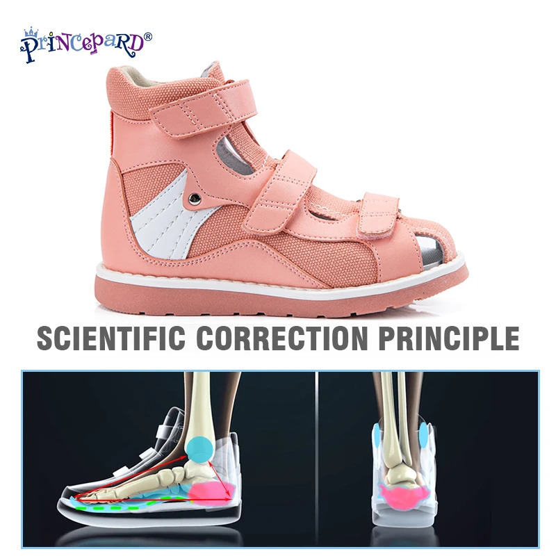 Princepard Orthopedic Kids Sandals for Boys Girls Summer Open Toe Corrective Arch Support Shoes Babies First Walk Thomas Sole 240509