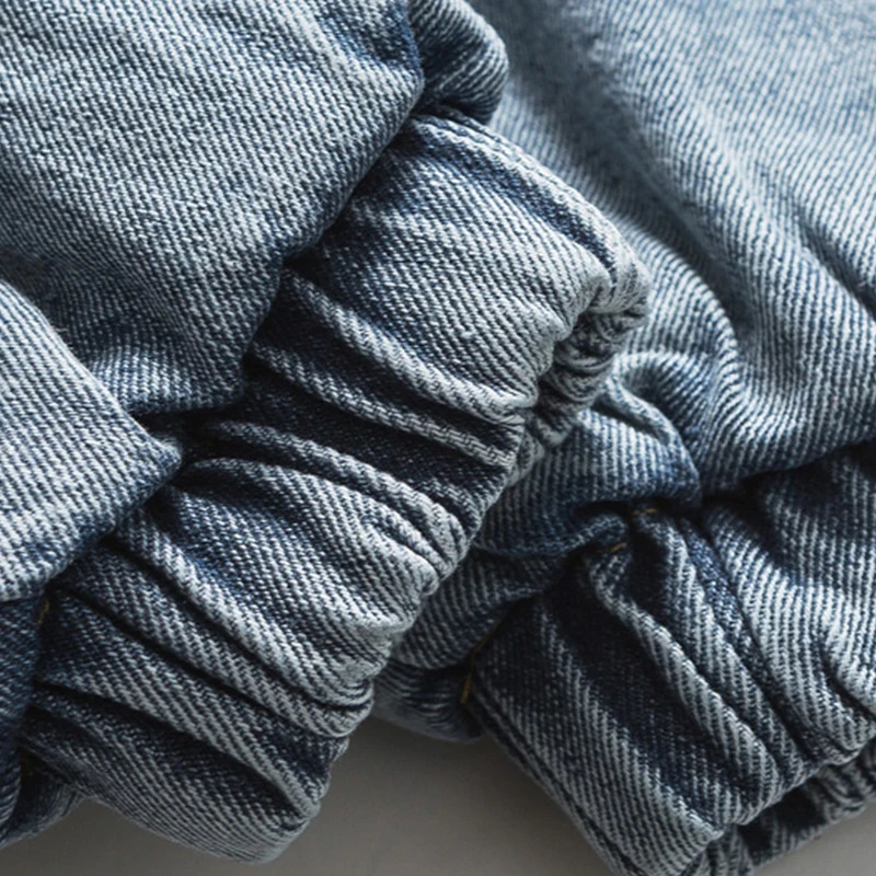 Japan Style Stand Collar Men Letters Printed Retro Denim Jacket Autumn Winter Front Big Pockets Zip Up Coat Loose 240428