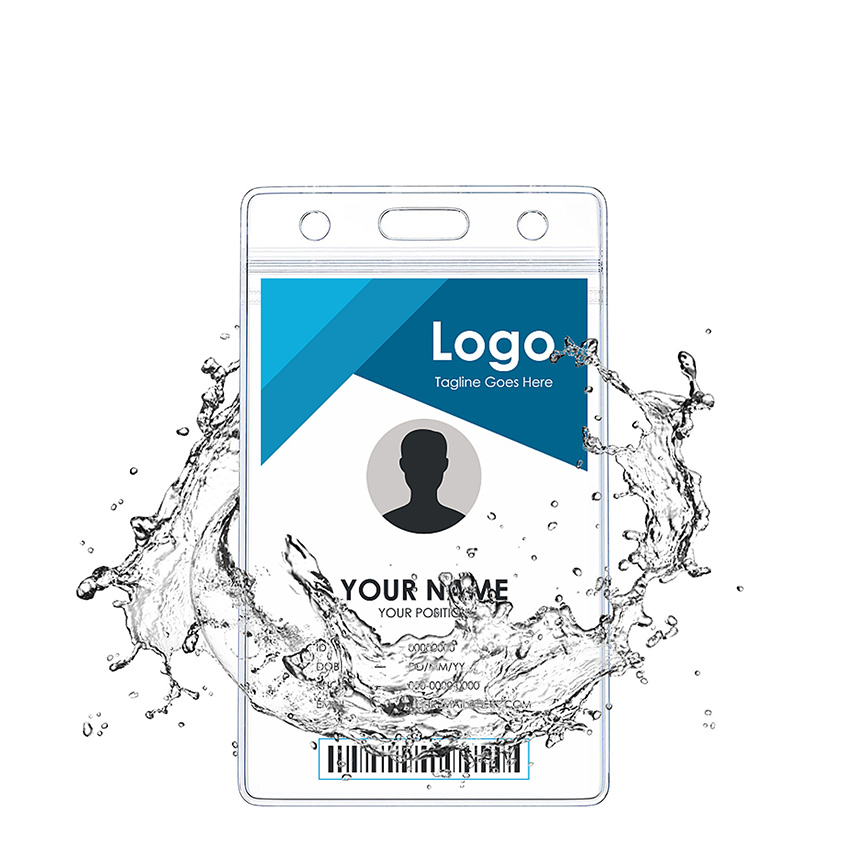 Premium One Side Hard Plastic ID Card Holder Lanyard With Badge For Event