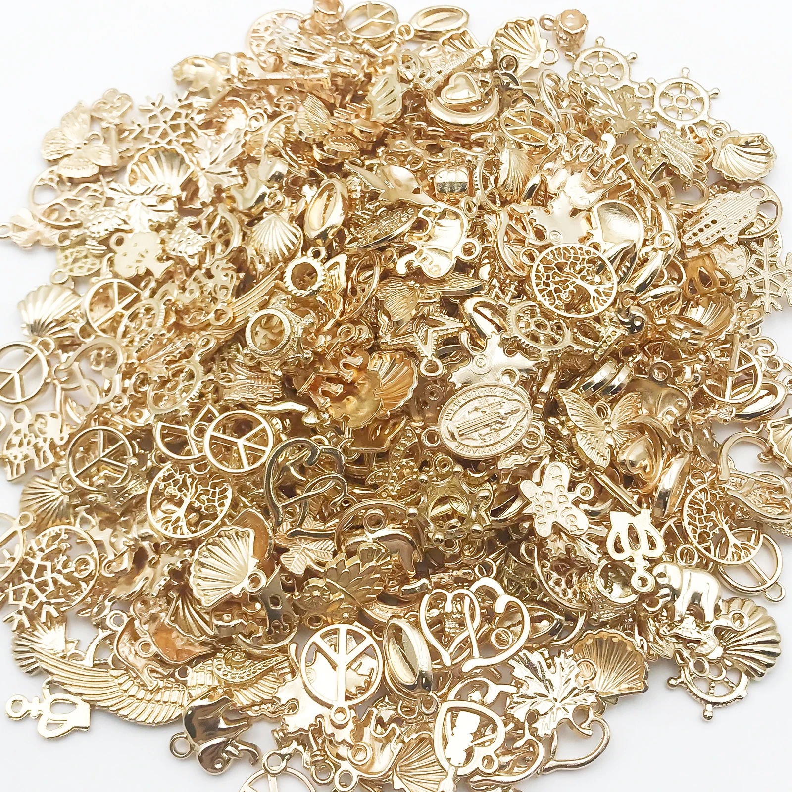 Randomly Mix 203050pcs Metal Alloy Charms Pendants Beads For DIY Handmade Bracelets Neacklaces Earrings Jewelry Making 240507