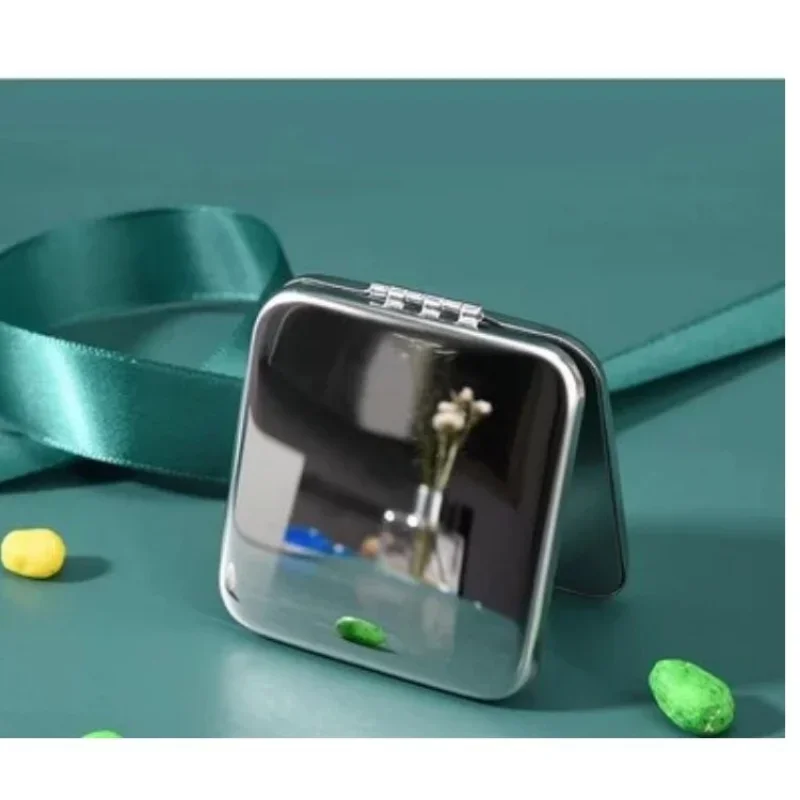 2024 Shatterproof Stainless Steel Ultra Slim Folding Portable Mirror Makeup Unbreakable Camping Mirror For Personal Use,Travellingfor Ultra