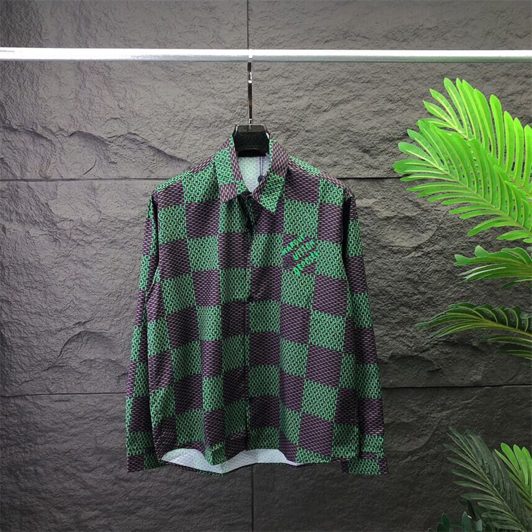 Men's Plus Size Shirts Spring/Summer New Long sleeved Shirt for Men's Designer Shirt Hip Hop Street Business Wear E44F3