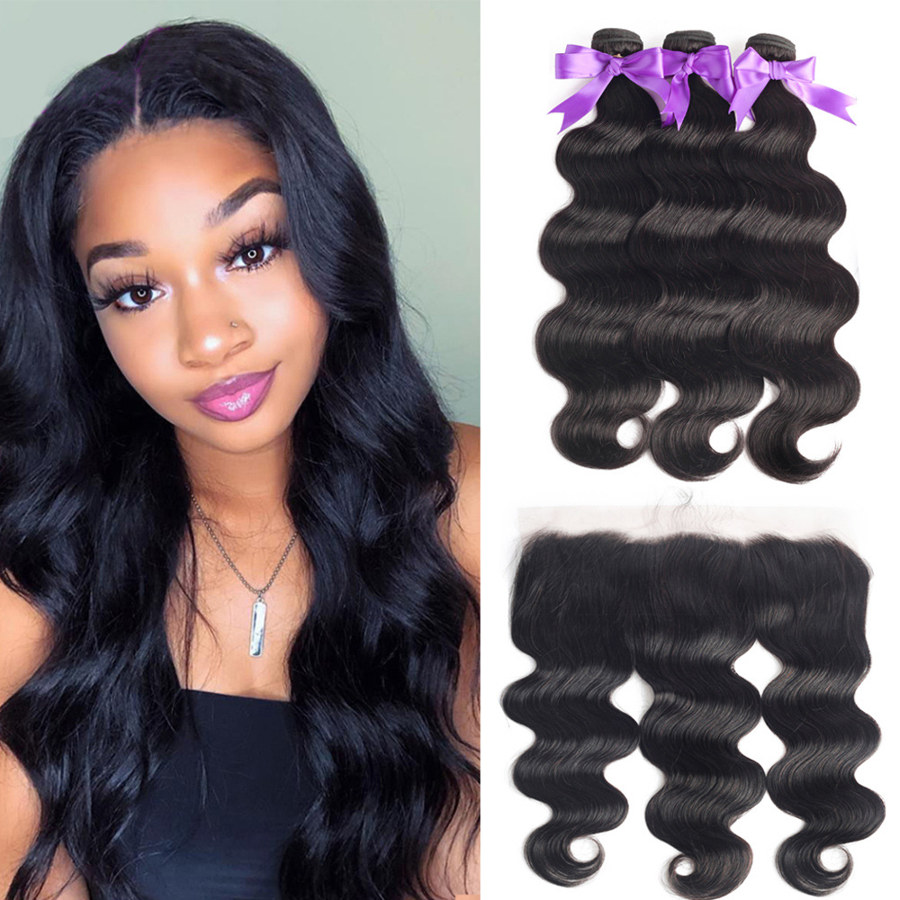 Real human hair Wefts hair styling hair extension body wave human hair weaves