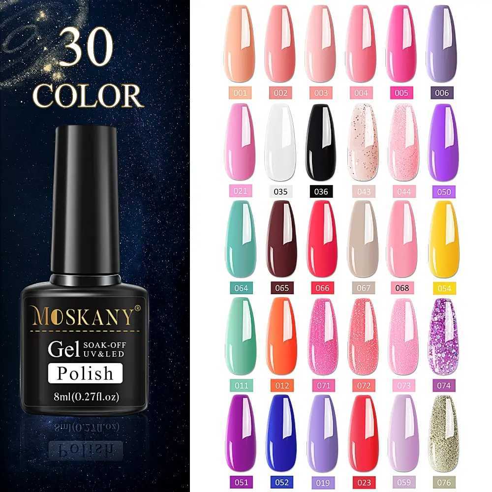 Nail Art Kits MOSKANY professional nail set with UV LED light and nail drill Soak Off nail polish set for operating tool set T240510