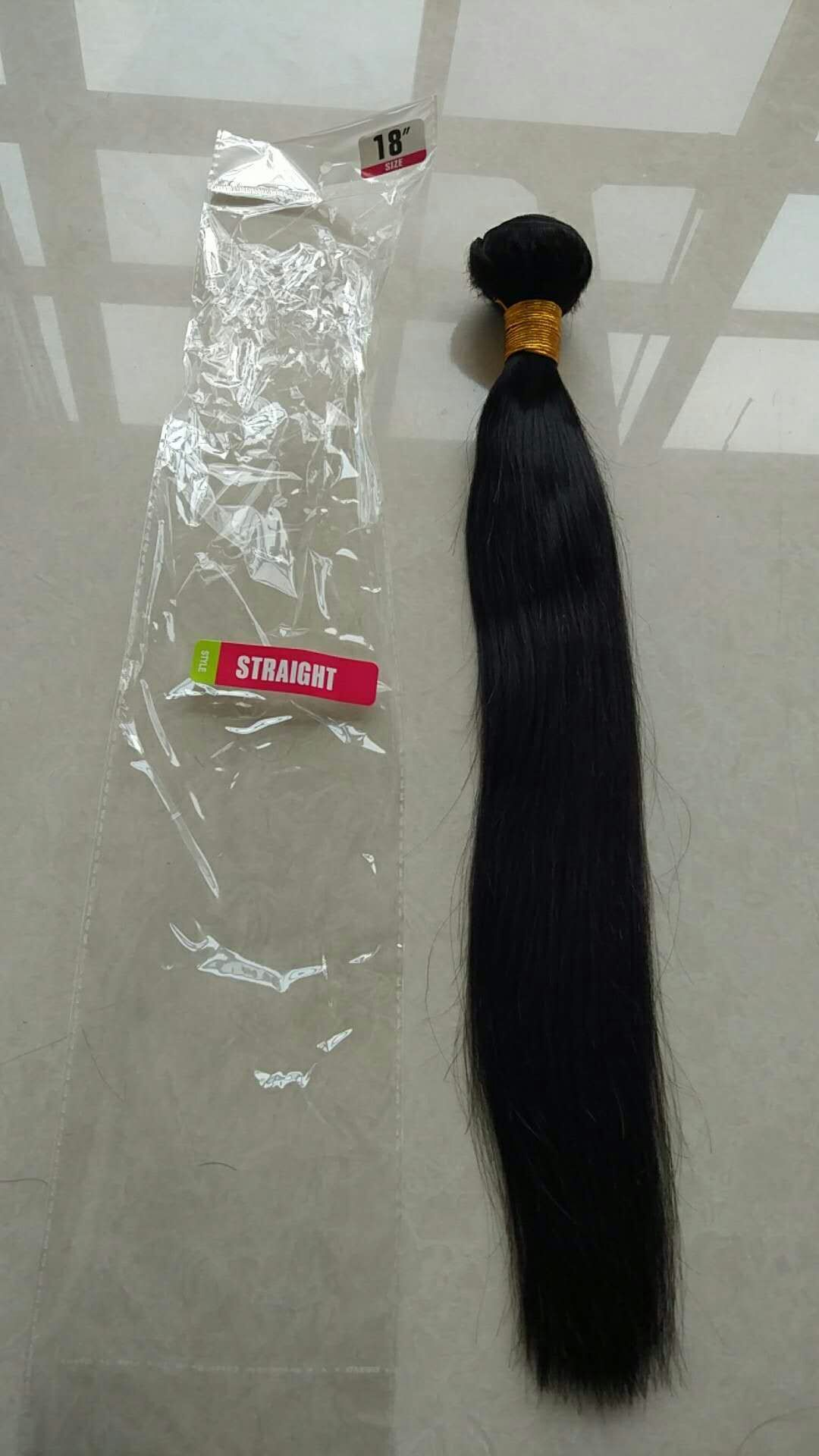 Real Human Hair Synthetic Hair Traight Wave Human Hair Curtain Natural Color Hair Extension Hair Wefts
