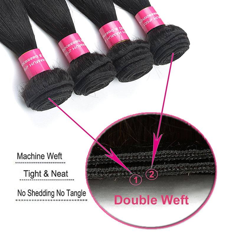 Brazilian Straight Virgin Hiar 4 Bundles 100% Unprocessed Brazilian Human Hair Weaves Brazilian Virgin Hair Straight Dyeable Can be dyed and permed wh