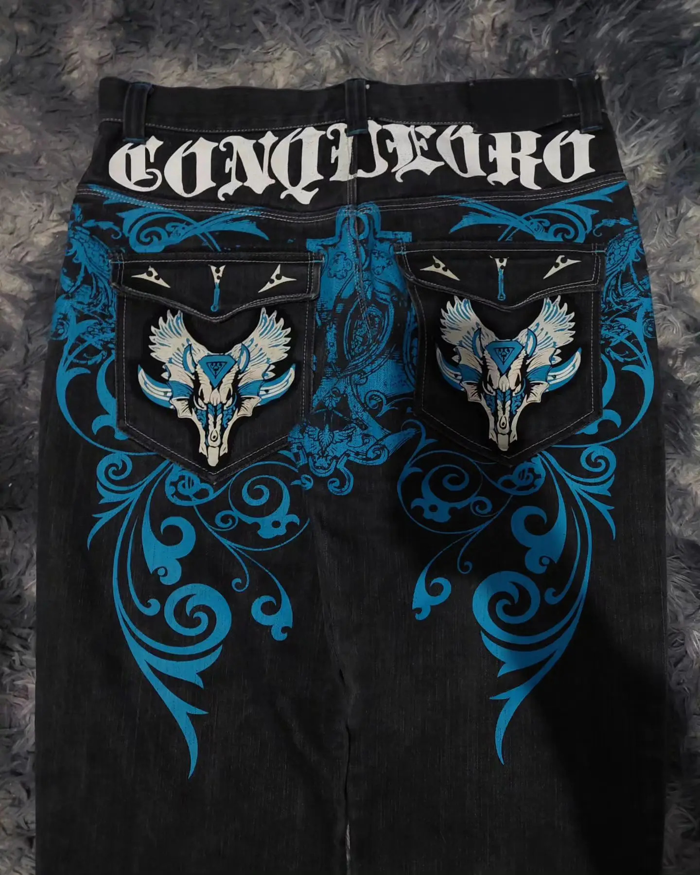 Streetwear Y2K Jeans Harajuku Hip Hop Retro oversize Graphic Printing Baggy Jeans Denim Pants Men Women Goth Wide Trousers 240429