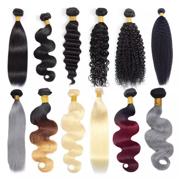 Human hair straight hair Brazil Hair Wefts natural color human hair bundles Can shape can be dyed multi-curvature hair curtain