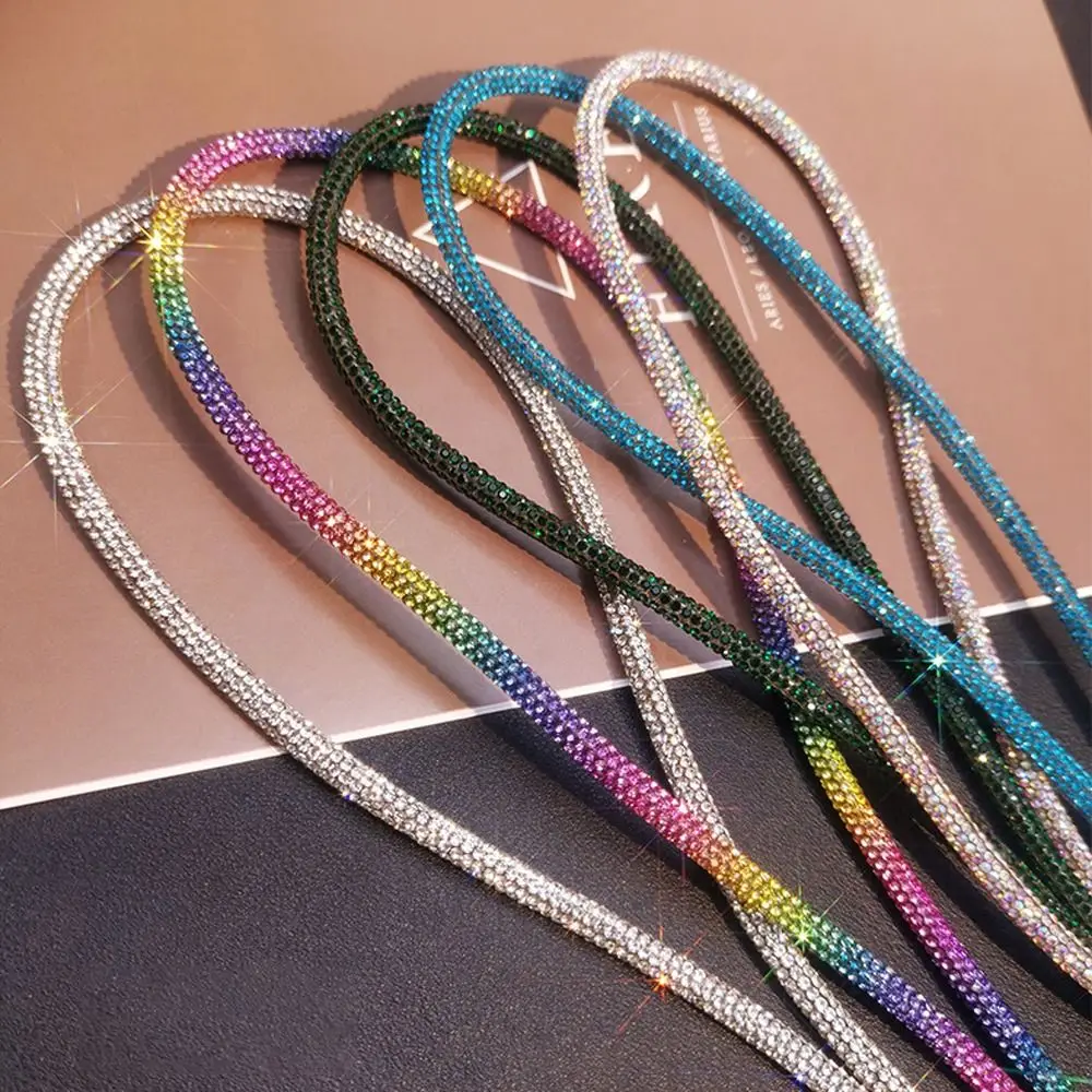 Glitter Rhinestone Phone Lanyard Phone Diamond Crystal Wrist Straps Keychain Neck Hanging Anti-lost Rope