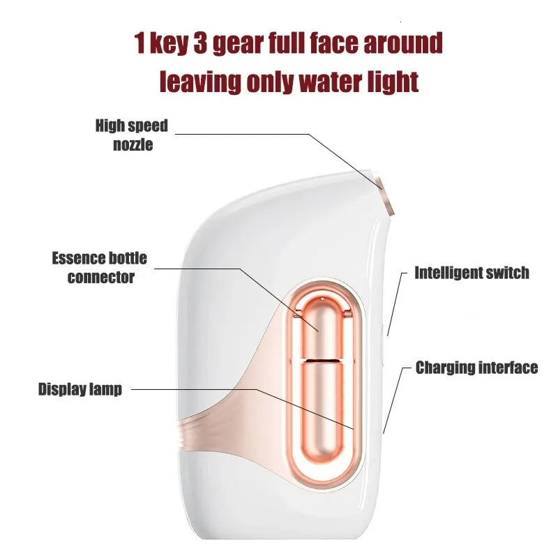 High pressure oxygen injection instrument needle free water light beauty instrument atomized water supplement instrument 240429