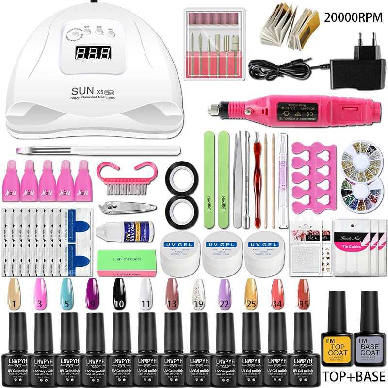 Nail Art Kits Manicure Set Nails Art Decoration Nail Drill Machine Acrylic Nail Kit Professional Nail Supplies Set Manicure Tool Kit T240510
