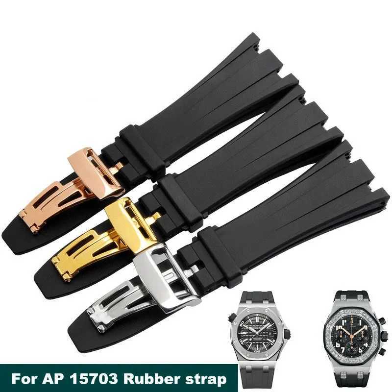 Watch Bands Rubber strap 28mm band for AP 15703 26470SO Royal Oak offshore mens sports strap Q240510