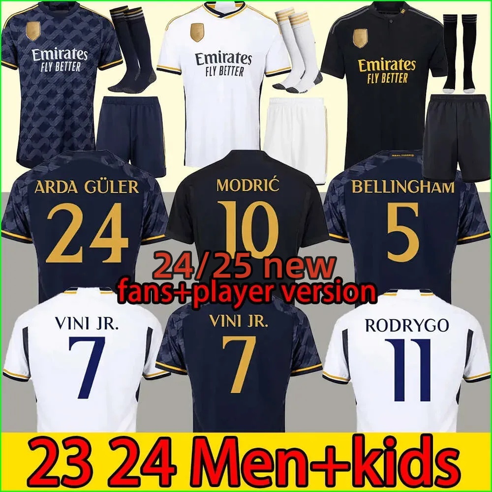 23 24 25 jude BELLINGHAM VINI JR. Soccer Jerseys KROOS Tchouameni 2024 Football T Shirt real Madrids CAMAVINGA Rodrygo MODRIC VALVERDE MenS kids KIT Player fan ASENSIO