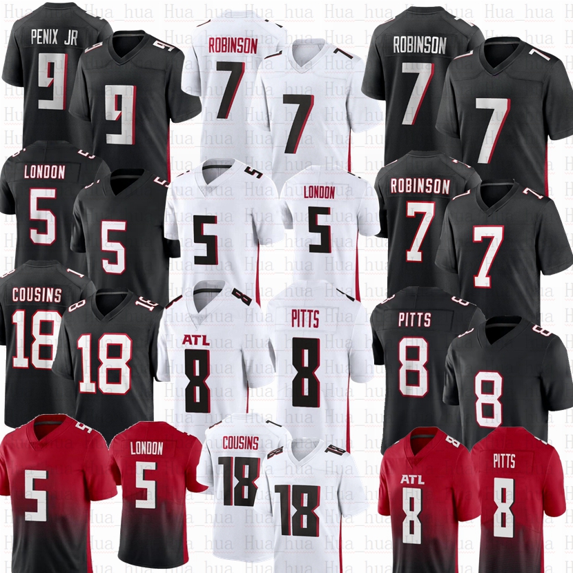 9 Michael Penix Jr Kirk Cousins Bijan Robinson Football Jersey Drake London Younghoe Koo Darnell Mooney AJ Terrell Michael Vick Tyler Allgeier Kyle Pitts