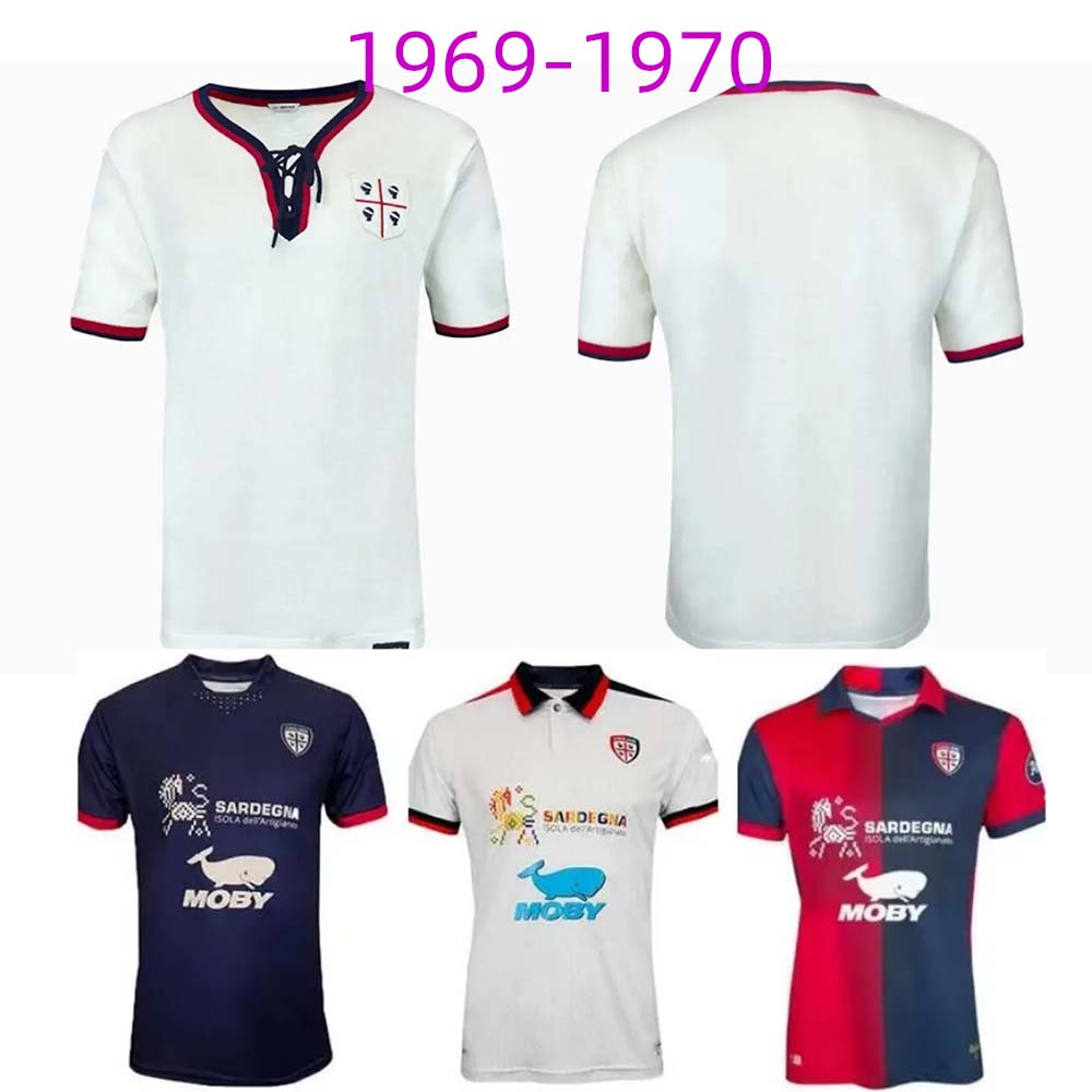 2023 2024 Cagliari Calcio OBERT Mens Soccer Jerseys 69 70 Special Edition NANDEZ VIOLA LAPADULA ZAPPA Home Away 3rd 1969 1970 white Football Shirt Uniforms