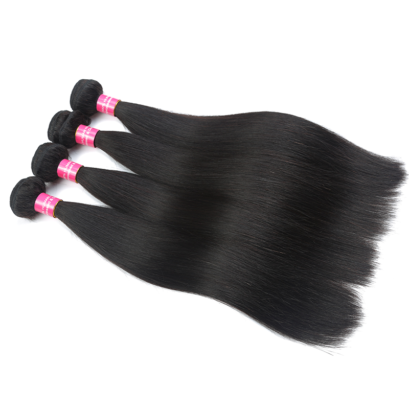 Brazilian Straight Virgin Hiar 4 Bundles 100% Unprocessed Brazilian Human Hair Weaves Brazilian Virgin Hair Straight Dyeable Can be dyed and permed wh