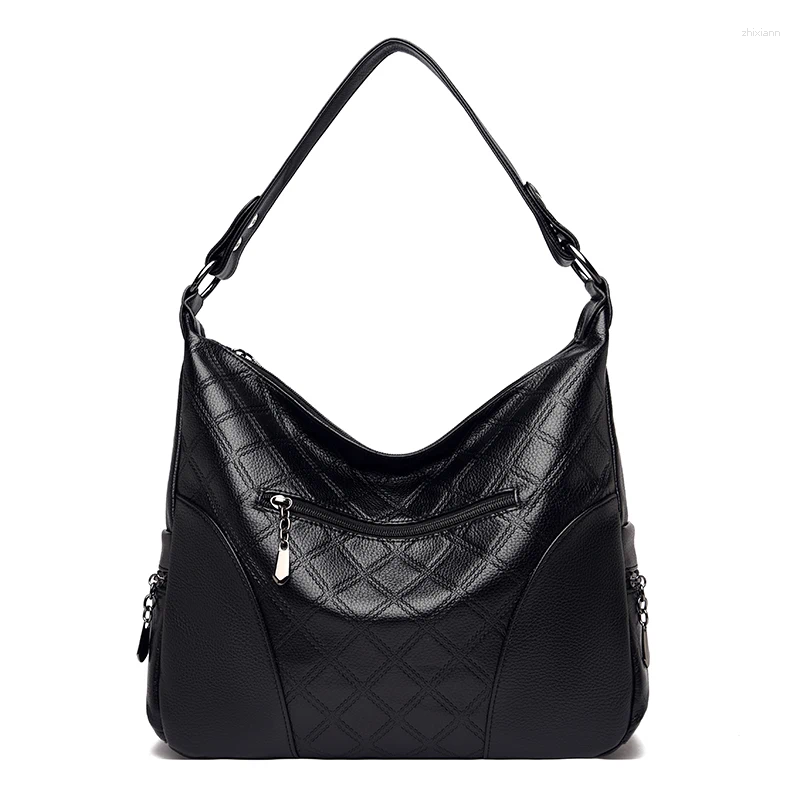 Free Shipping Evening Bags Soft Leather Handbags Women 2024 Designer Ladies Shoulder Hand Bag For Large Casual Tote Sac