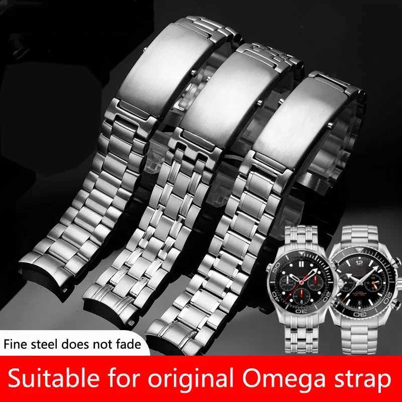 Watch Bands Mens 20mm22mm Accessories Stainless Steel Strap for Omega 007 Seamaster Ocean 300m Sports band belt Q240510