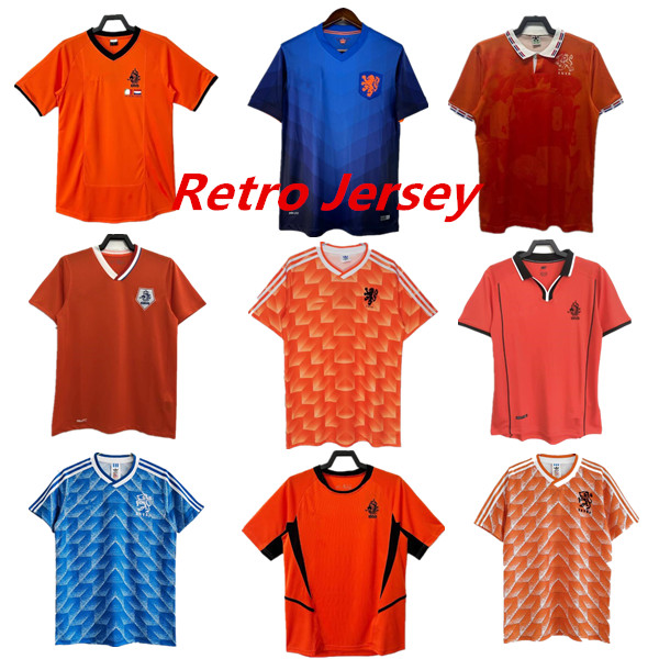 Netherlands Retro Soccer Jerseys home and away 1988 1996 2002 2010 2014 #12 VAN BASTEN #10 GULLIT #17 RIJKAARD 1998 #8 BERGKAMP Football Shirts 1995 1991