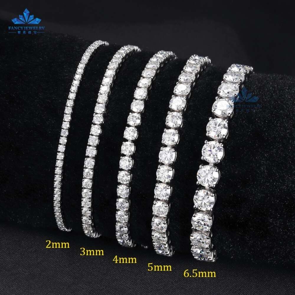 designer bracelets hip hop style gems chain unisex sterg sier iced out moissanite dia tennis necklace jewelry