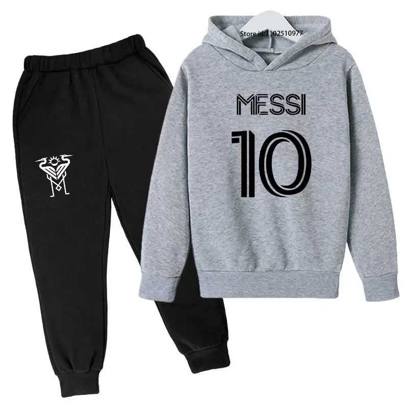 Clothing Sets Clothing Sets Boys and girls aged 3 to 13 size 10 printed fans 2 pieces of hoodie+pants set childrens clothing setL2405Y241113YBCH