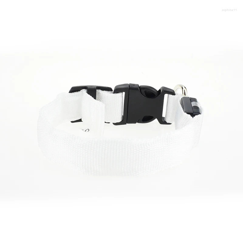 Update Dog Collars LED Nylon Collar Cat Harness Flashing Light Up Night Safety Pet 7 Color S-Xl Size Christmas Accessories