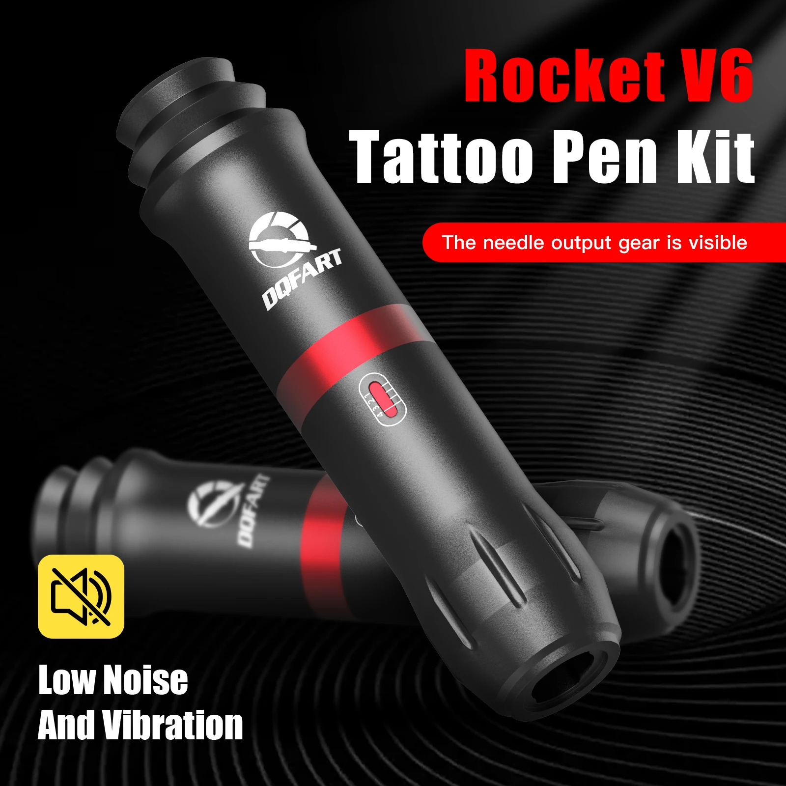 DQFART Wireless Tattoo Kit Rocket Machine Needle Cartridge Ink For Beginner Artists Battery 240510