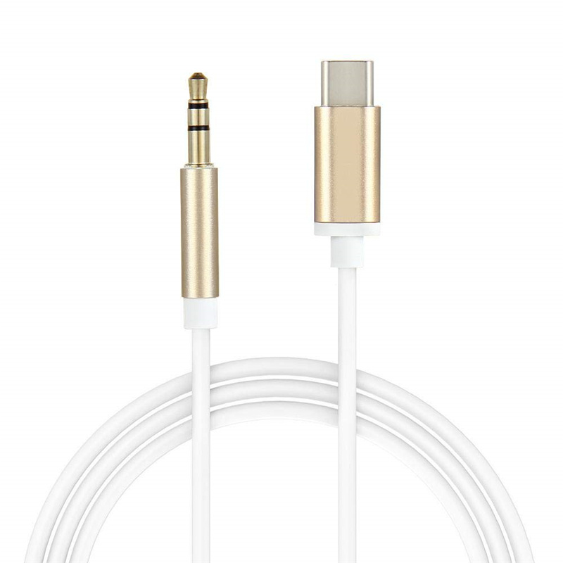 1m 3 feet Type-C USB-C To 3.5mm Male Audio Jack AUX Cable Adaptor Wire Line for iPhone 15 16 14 13 12 11 Xioami Accessories Car Speaker Converter