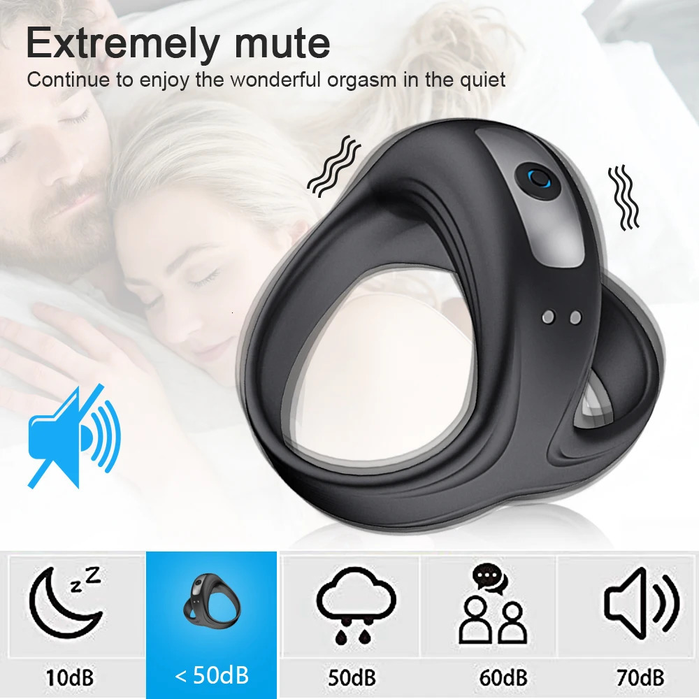 Vibrator Cockring Penis Cock Ring on for Man Delay Ejaculation Sex Toys for Men Couple Rings Penisring Toys for Adults 18 240511