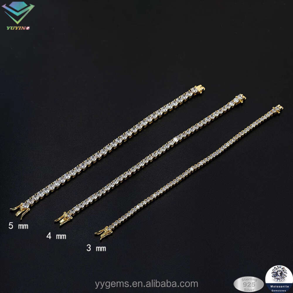 designer bracelets cuban k for men women sterg sier vvs iced out bracelet 2mm-6.5mm moissanite tennis chain