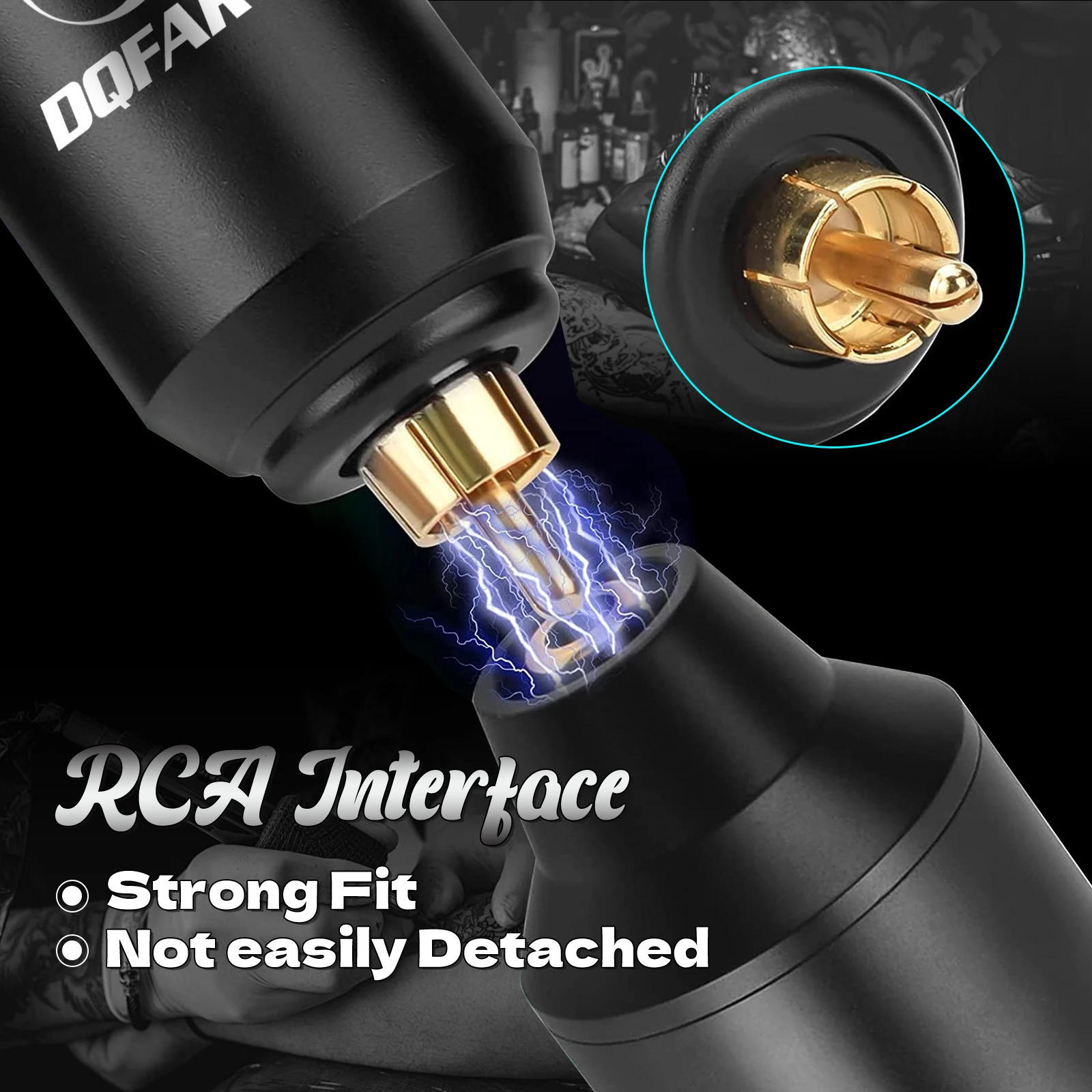 DQFART Wireless Tattoo Kit Rocket Machine Needle Cartridge Ink For Beginner Artists Battery 240510