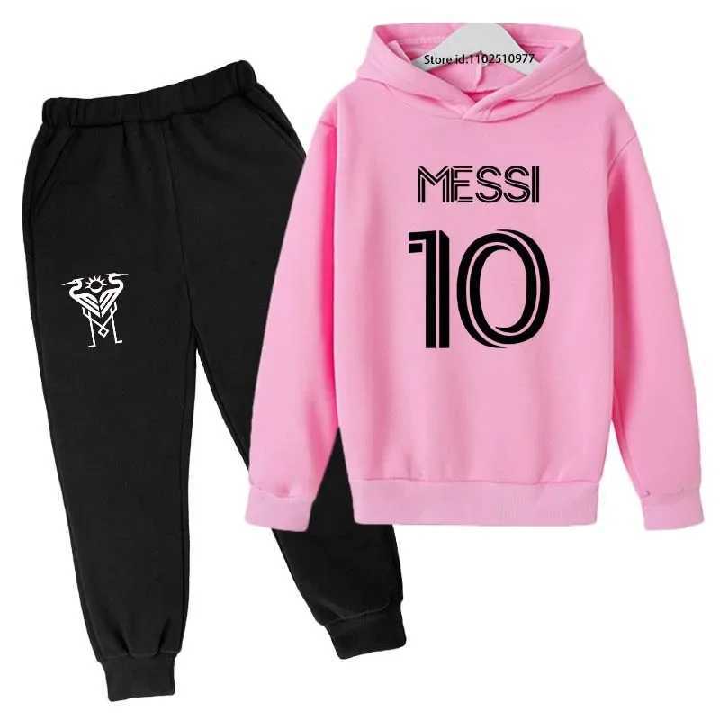 Clothing Sets Clothing Sets Boys and girls aged 3 to 13 size 10 printed fans 2 pieces of hoodie+pants set childrens clothing setL2405Y241113YBCH