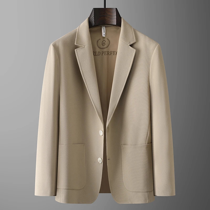 Spring Autumn Large Size Highquality Mens Casual Suit Loose Middleaged Fat Business Ironing Single West Coat Thin 240430