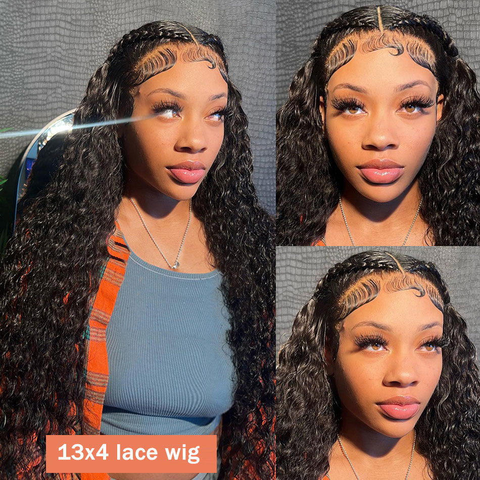 Curly Lace Front Human Hair Wigs for Black Women Pre Plucked Brazilian Hair 13x4 Deep Wave Frontal Wig 13x6 Hd Lace Wig