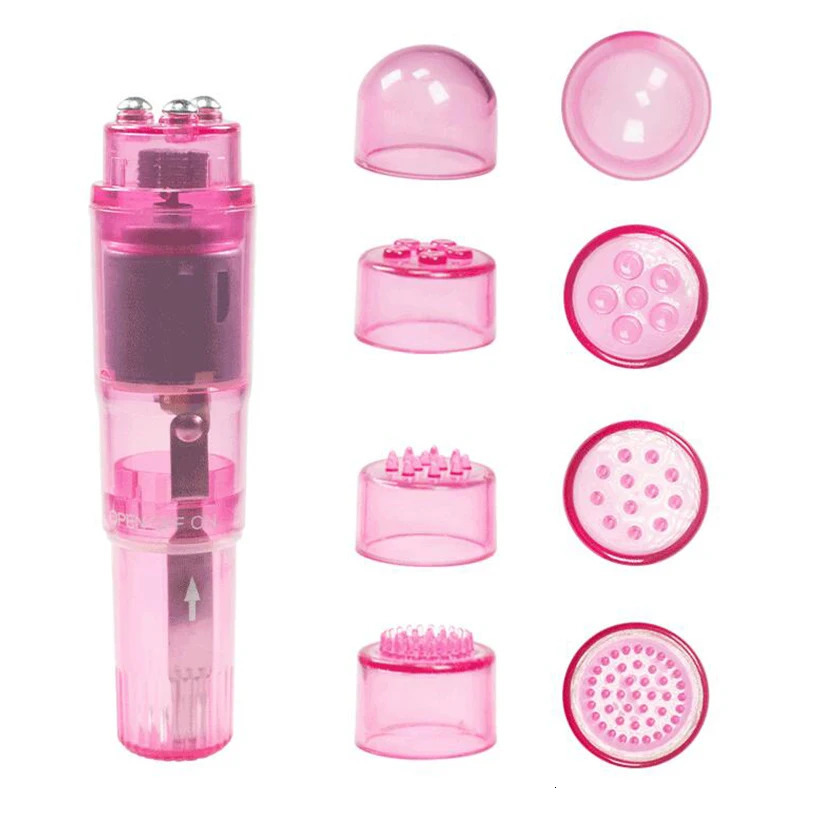 Mini 4 Massage Heads Vibrators Magic Wand G Spot Clitoris Stimulator Dildo Massager Good Pocket Rocket Adult Product for Women 240511