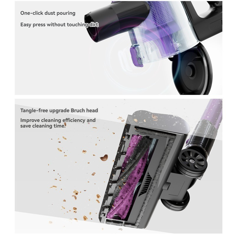 V8 wireless vacuum cleaner handheld household integrated folding Vacuum cleaner dry and wet dual purpose dust collector suitable for hard carpets pet 