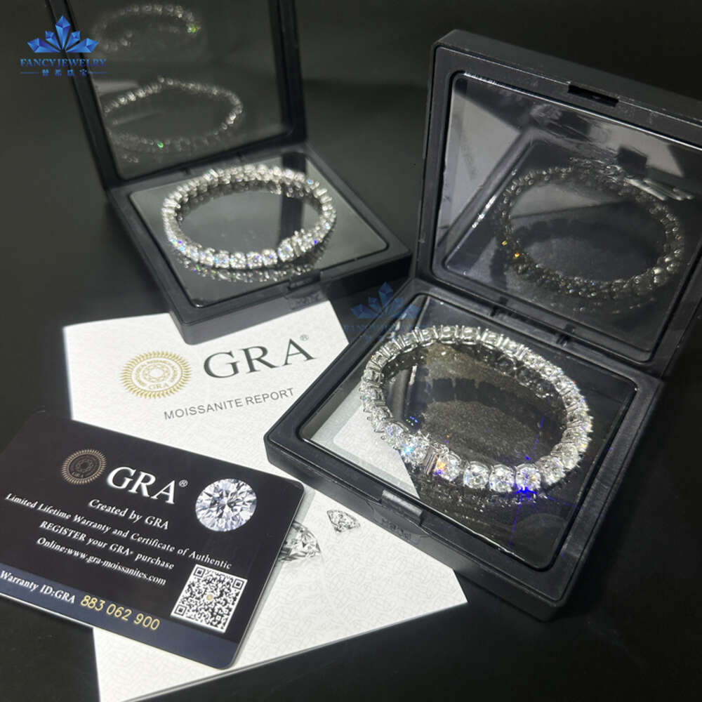 designer bracelet cuban k hip hop style gems chain unisex sterg sier iced out moissanite dia tennis bracelets necklace jewelry