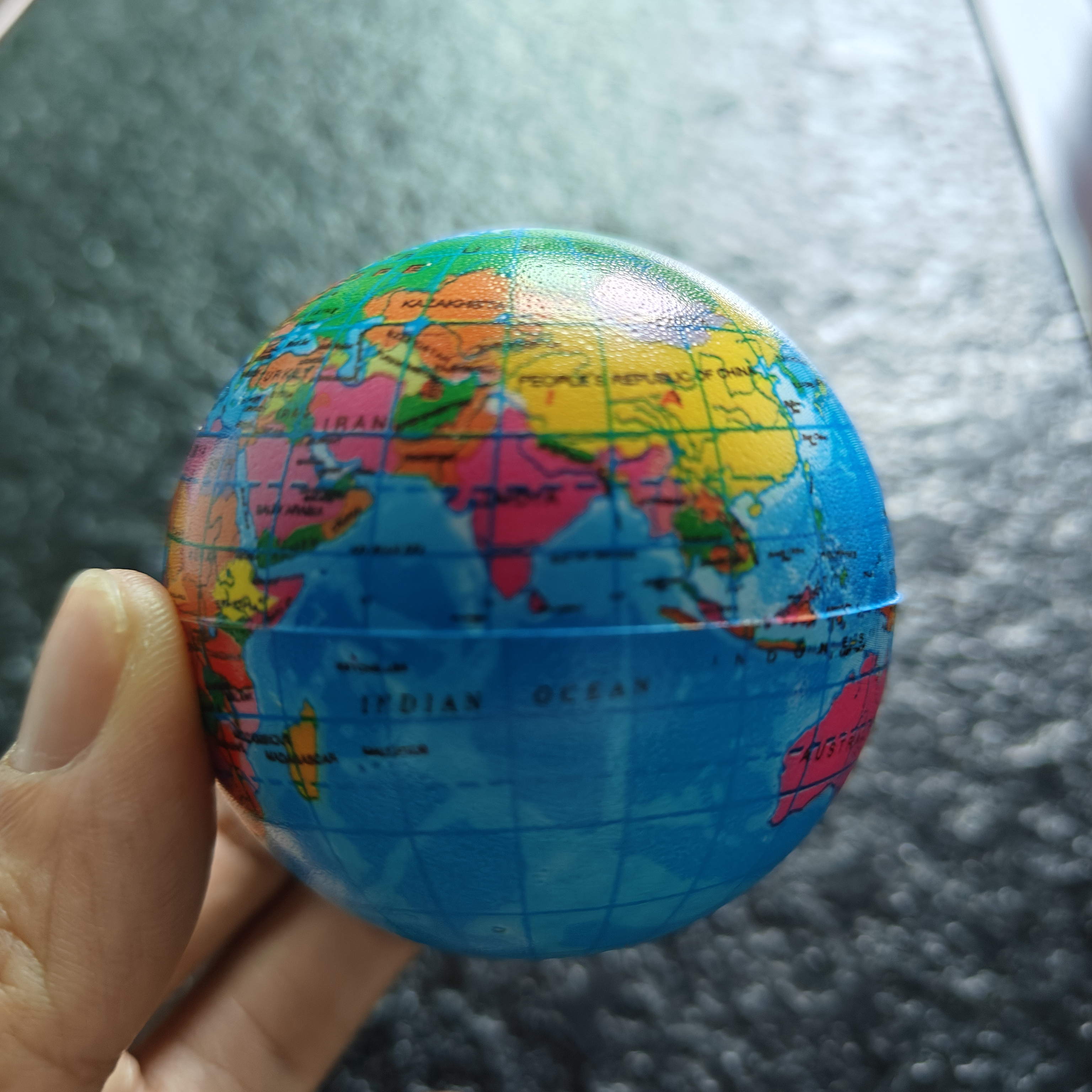World Map Soft Foam Earth Globe Hand Wrist Exercise Stress Relief Squeeze Foam Ball GS (2017) 2637