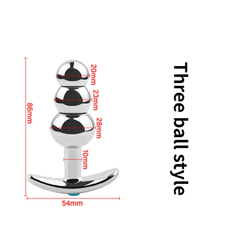 Metal Anal Beads Butt Plug Set Wearable Small Large Anal Plug G Spot Dildo Insert Vagina Extender Anus Sex Toy 240511