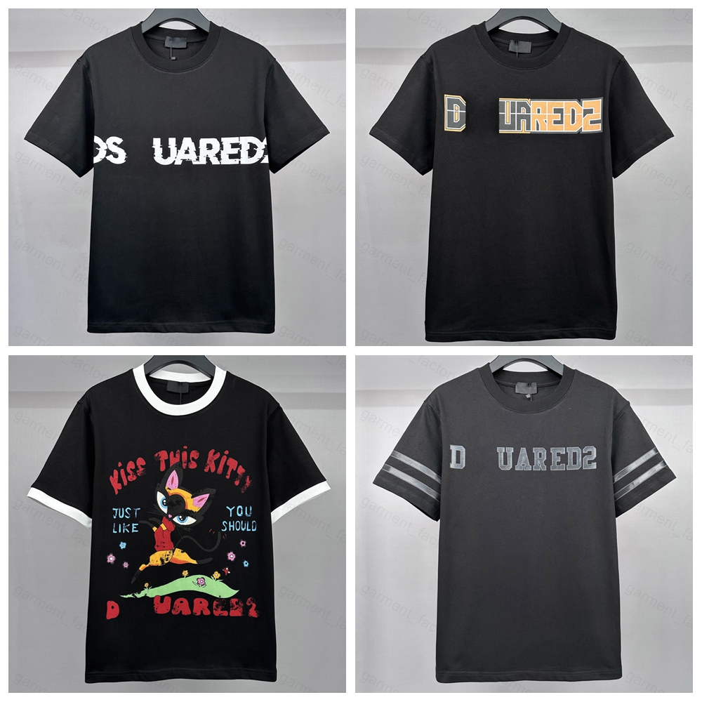 Mens TShirts 5A dsquares Mens TShirts Mens Designer T Shirts Black White Men Summer Fashion Casual Street Tshirt Tops Short Sve tee 3D polo Q260310