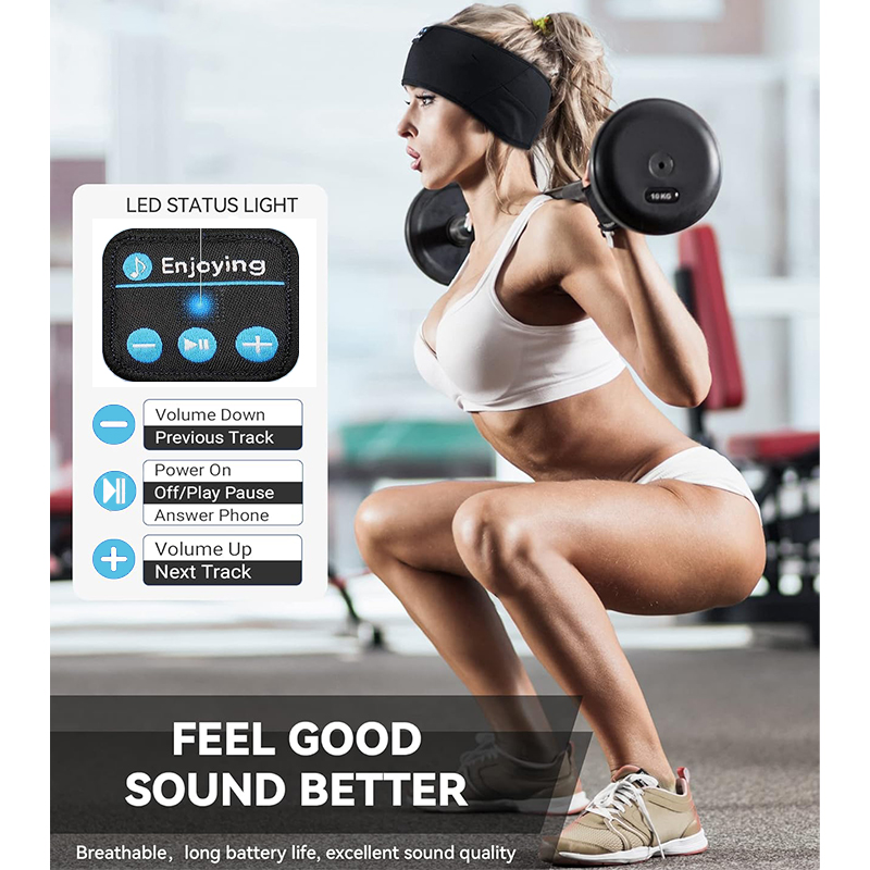 CASEiST Sleep Headband With Speaker Bluetooth Wireless Stereo Earphones Headphones Sleeping Headset Band Eye Mask Side Sleeper Headscarf Music Sports 
