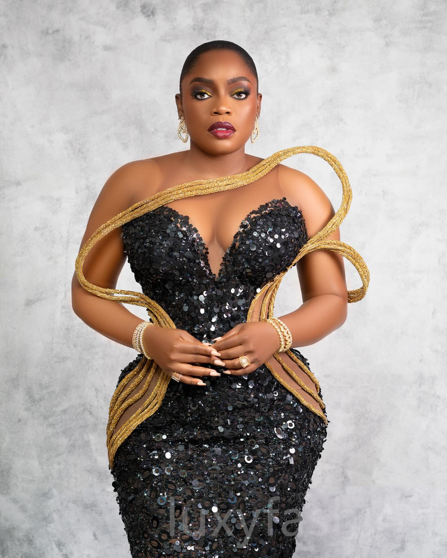 Aso Ebi 2024 Black Mermaid Prom Dresses One Shoulder Crystals Evening Party Formal Second Reception Birthday Enagement PromDress Gowns LF009