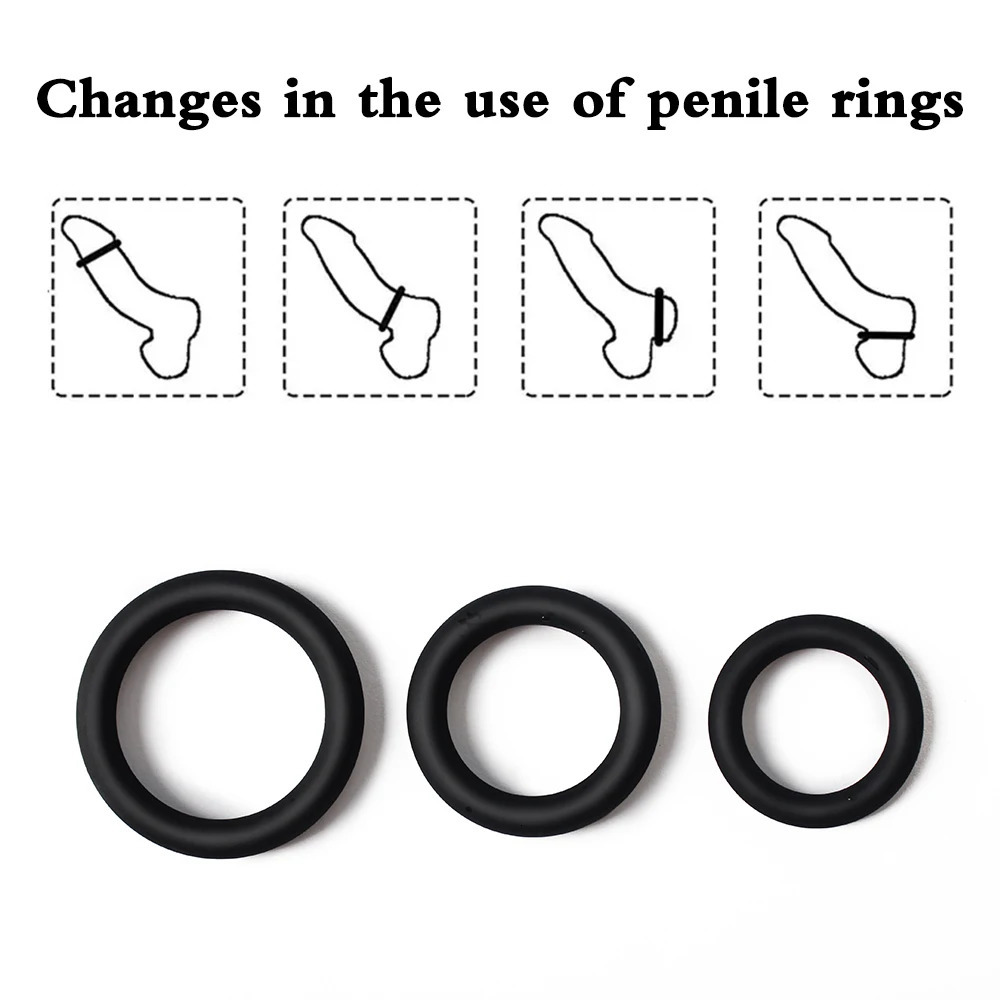 Male Cock Ring Penis Ring Delay Ejaculation Scrotal Binding Ball Stretcher anillos para hombre Silicone Cockring Sex Toy For Men 240511