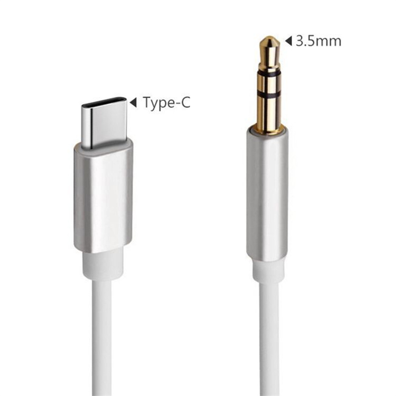 1m 3 feet Type-C USB-C To 3.5mm Male Audio Jack AUX Cable Adaptor Wire Line for iPhone 15 16 14 13 12 11 Xioami Accessories Car Speaker Converter